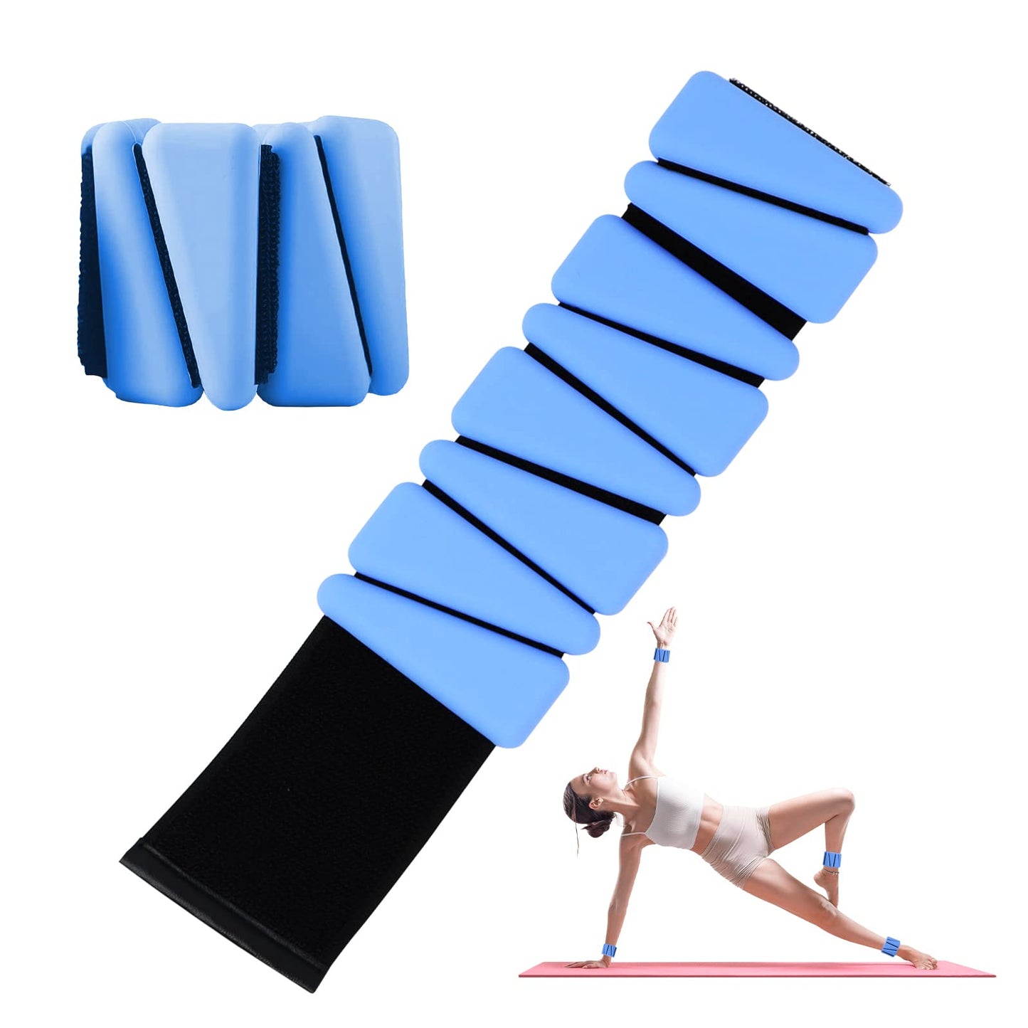 2er-Set Knöchel- und Handgelenkgewichte, Blau