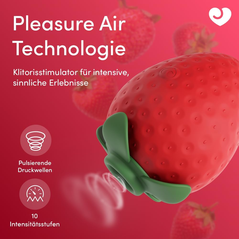 Strawberry Druckwellenvibrator für Frauen & Paare, Red