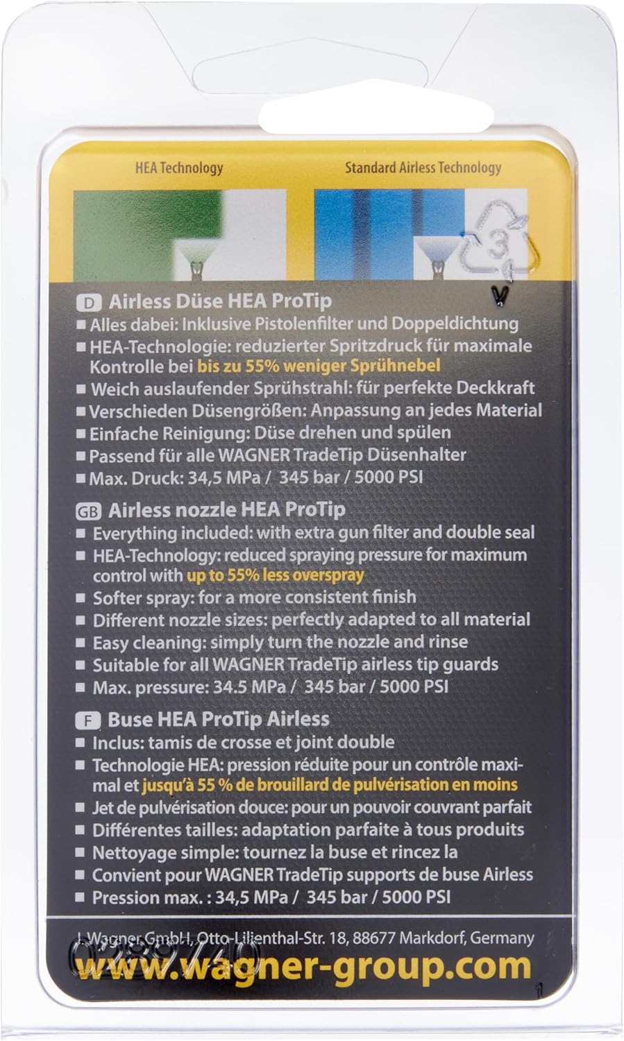 HEA ProTip Airless-Düse für Sprühnebelreduktion, 519 ‎Dispersionen, Latexfarben