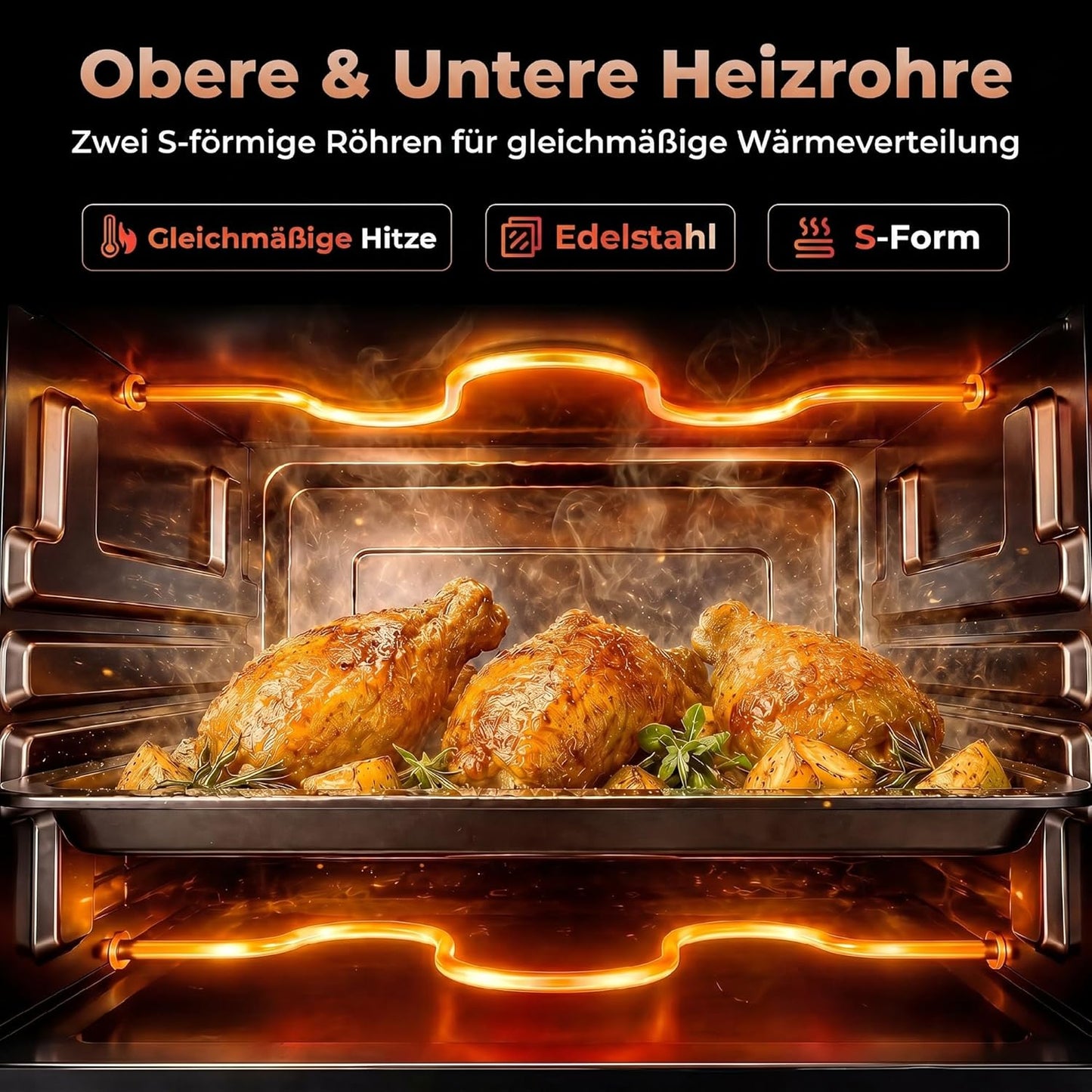 Mini-Backofen, 9 L, Cremeweiss