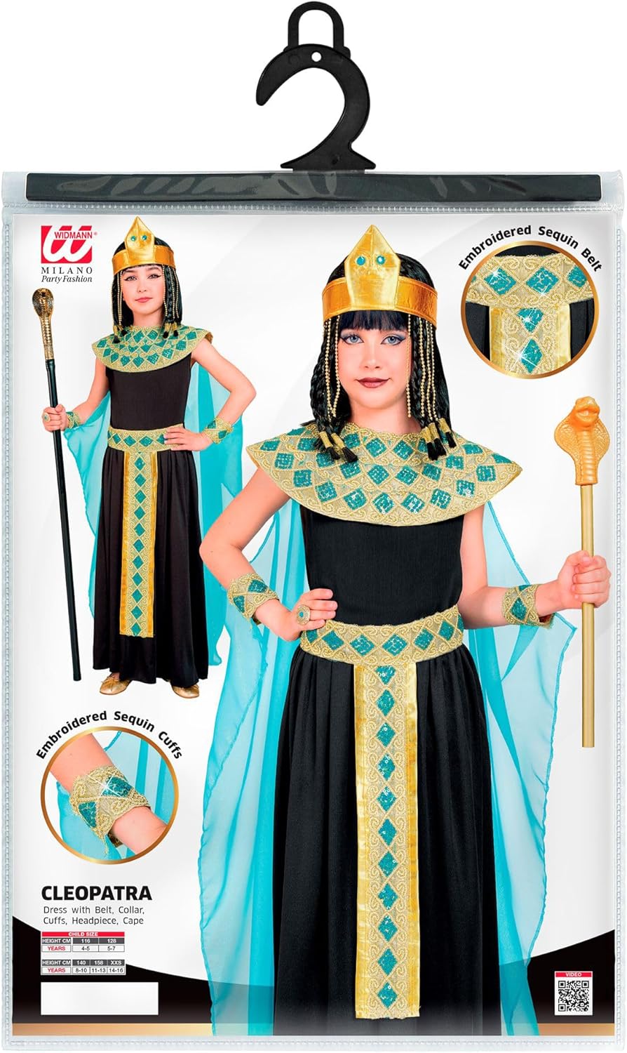 Kinderkostüm Cleopatra, 140 Schwarz