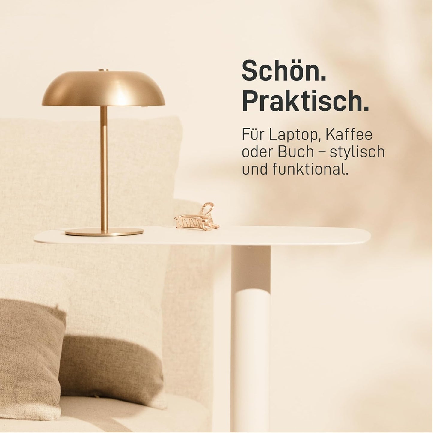 Beistelltisch Lucia, Weiss H66 cm