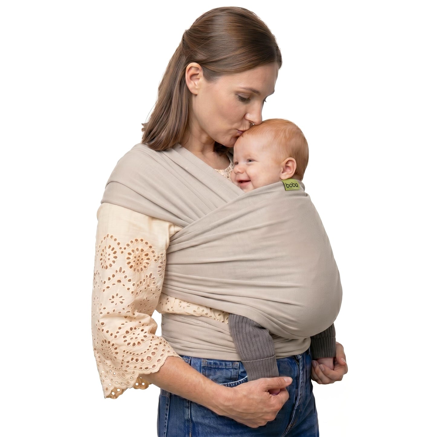 Babytragetuch ab Geburt bis 15 kg, Beige Cotton