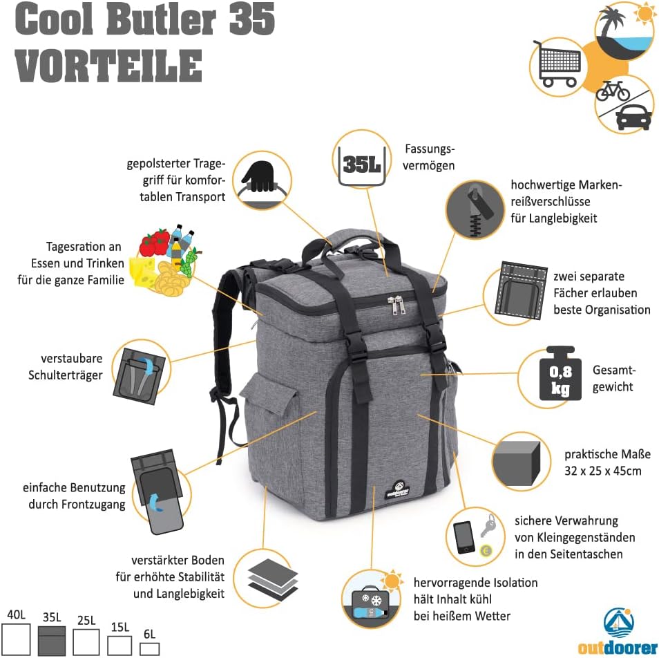 Kühlrucksack Cool Butler 35, grau