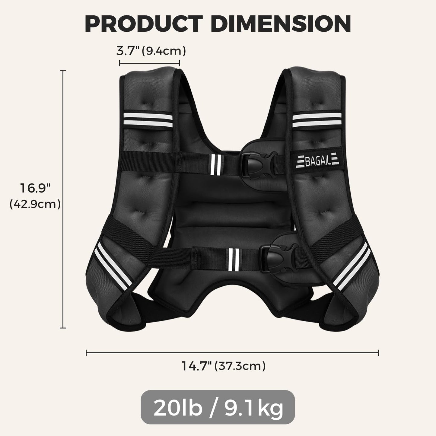 Gewichtsweste, Rosa 9.1kg/20lb
