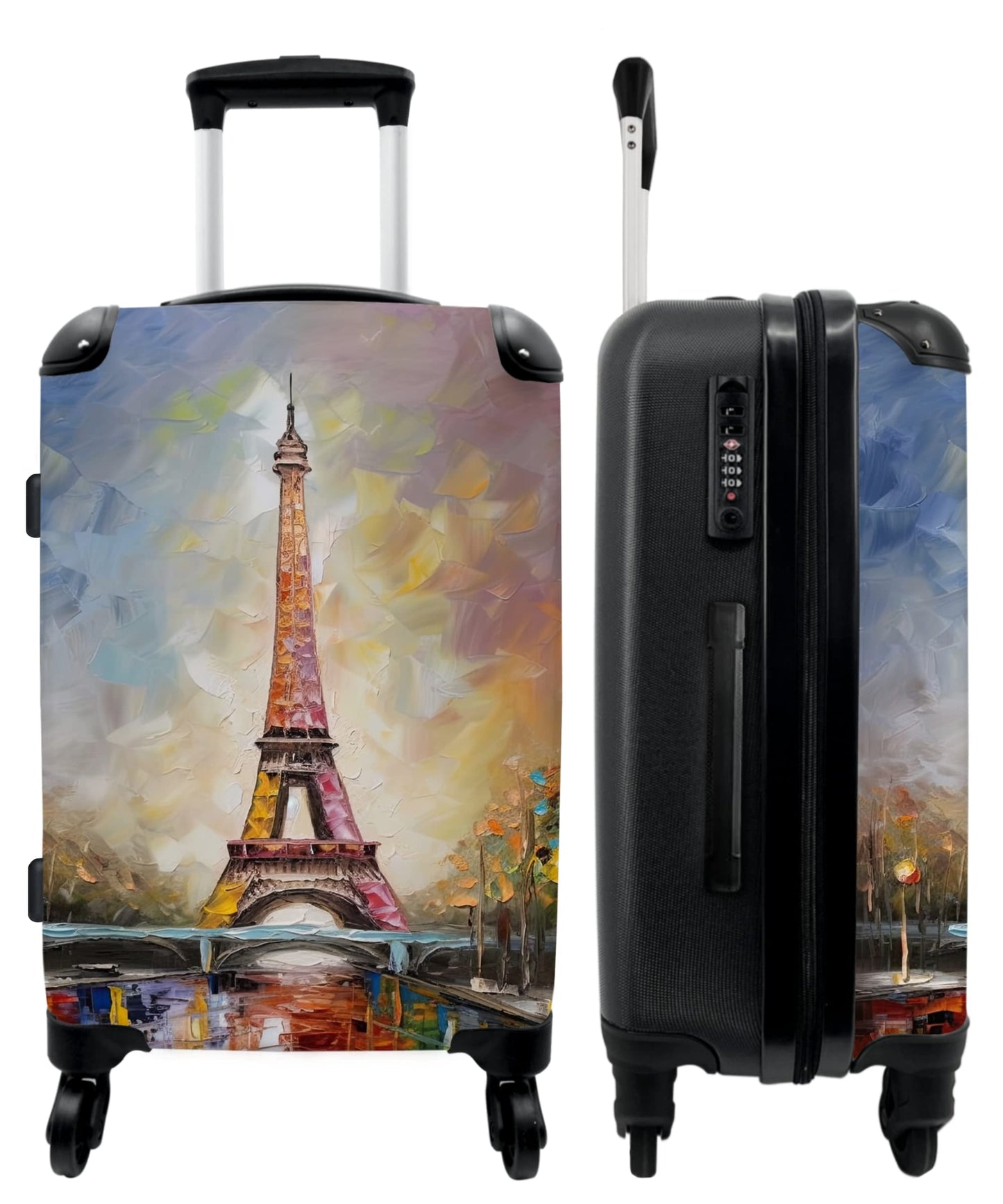 Grosser Rollkoffer mit Eiffelturm-Motiv (90 Liter)