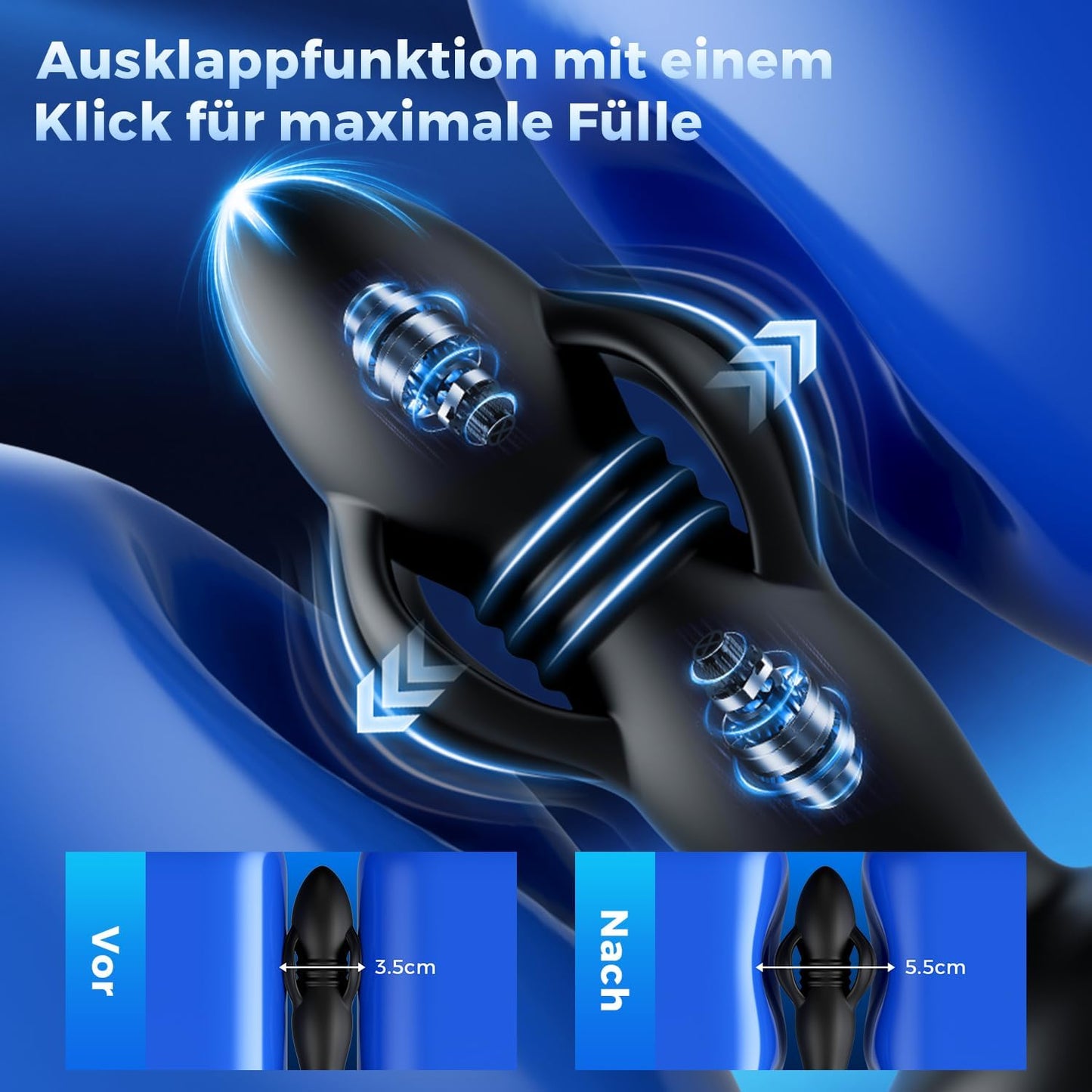 3-in-1 Prostata Vibrator mit Stossfunktion