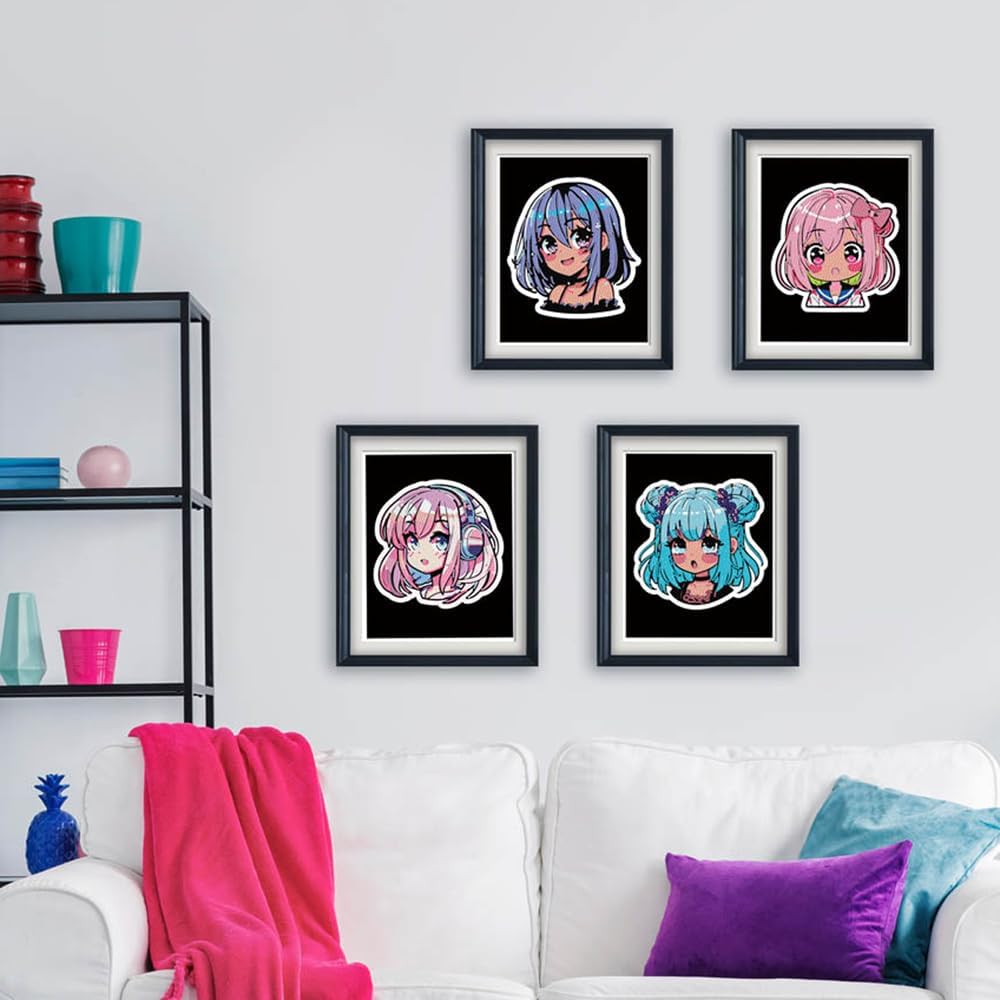 Diamond Painting Neon Anime Mädchen