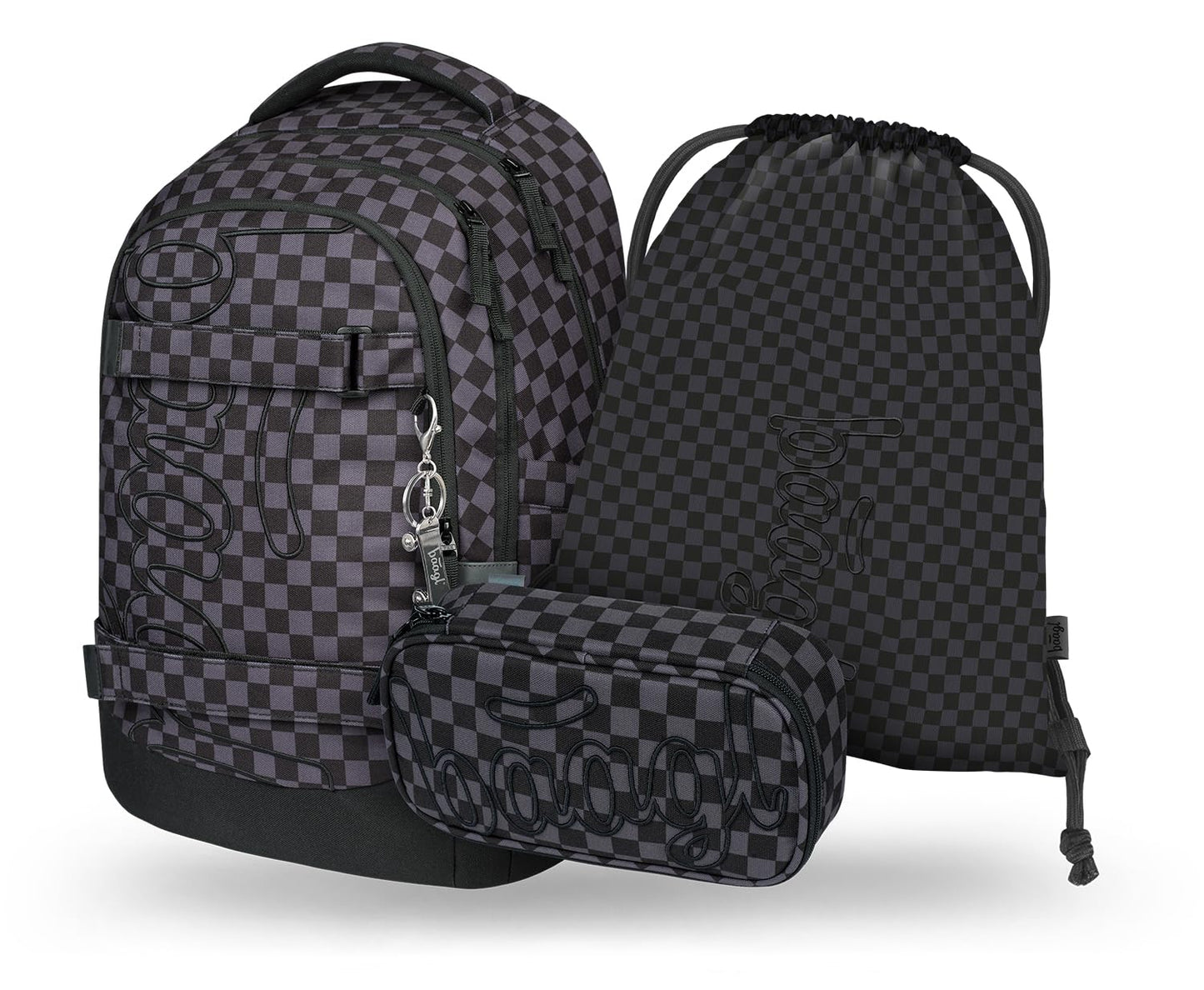 Schulrucksack-Set für Teenager, Ska Grau