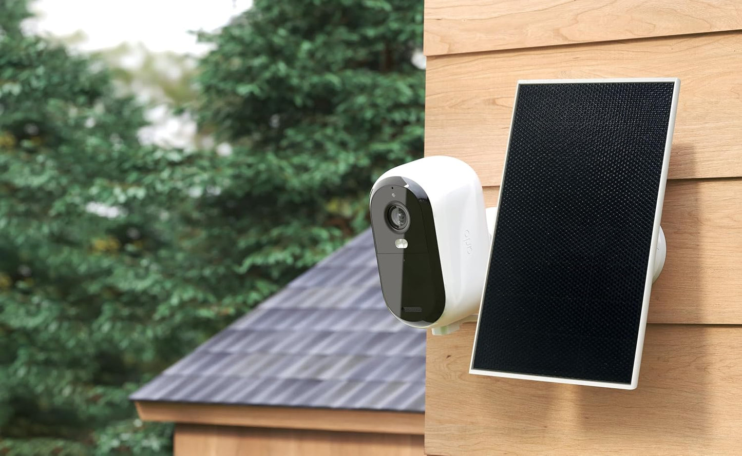 Universal Solarpanel für Arlo Kameras und Flutlichter, Weiss/Opulenter Garten