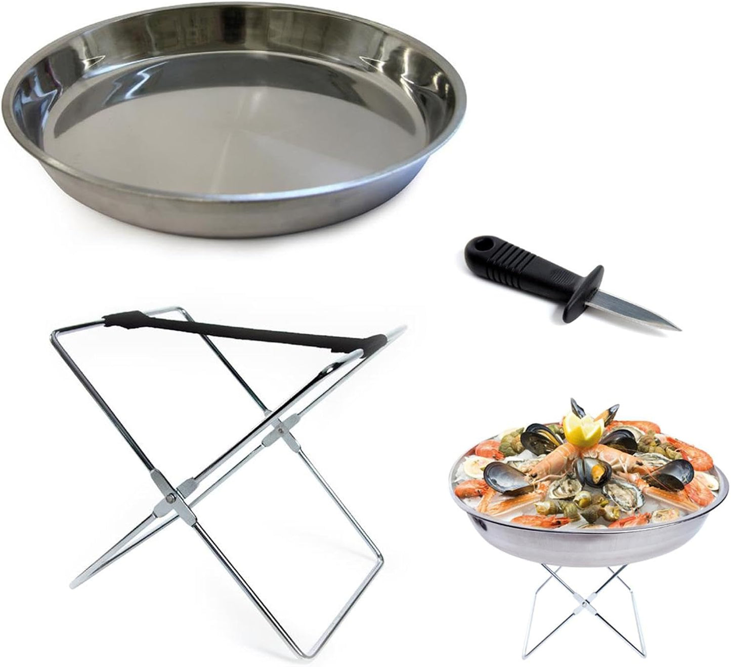 Meeresfrüchte-Tablett mit Austernmesser
