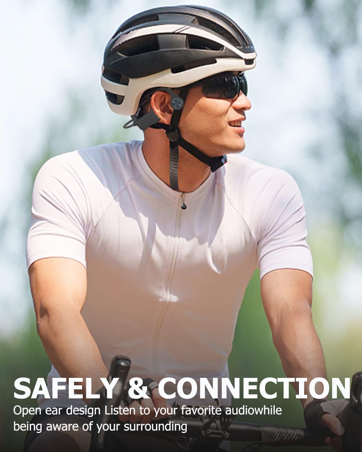 Knochenschall Bluetooth Sportkopfhörer, Schwarz