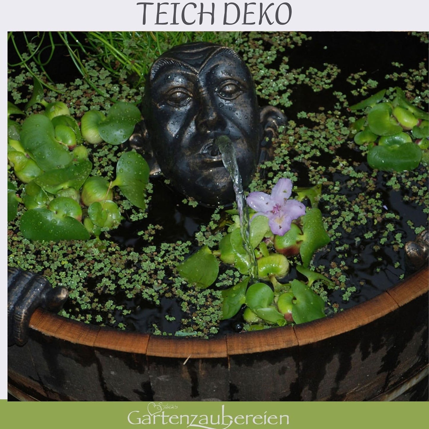 Wasserspeier Gargoyle-Set mit Solarbrunnen (3-teilig)