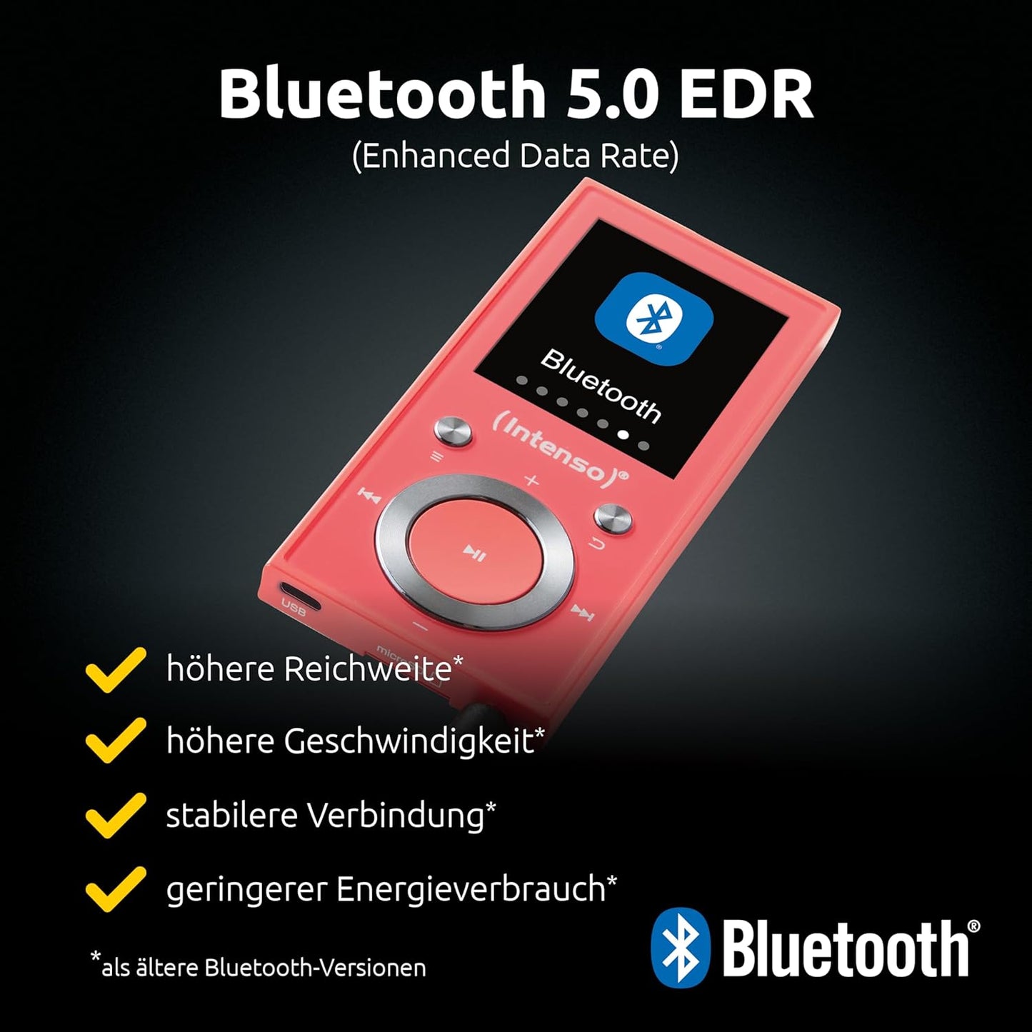 MP3 Videoplayer 1,8" Video Scooter BT, 64 GB pink