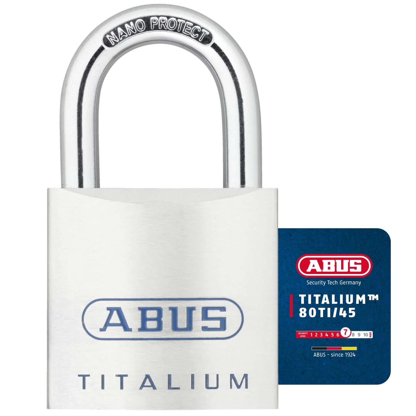 Vorhängeschloss 80TI/45 Silber Aluminium, 45mm verschiedenschliessend Single