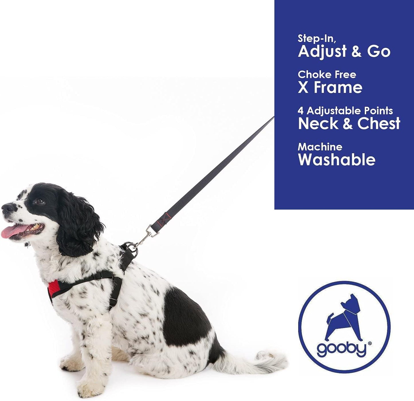 Step-In Hundegeschirr XL, Rot/Ausflug, einfarbig (Getaway Solids) X-Large chest (22~28")