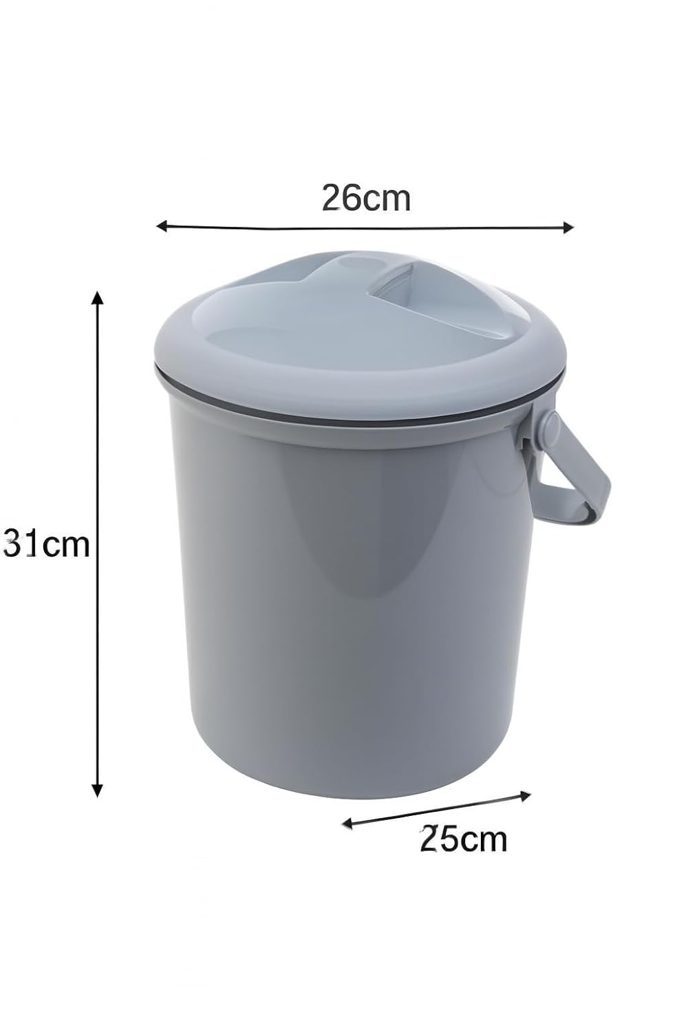 Windeleimer Bella Bambina 11L mit Deckel, Grau