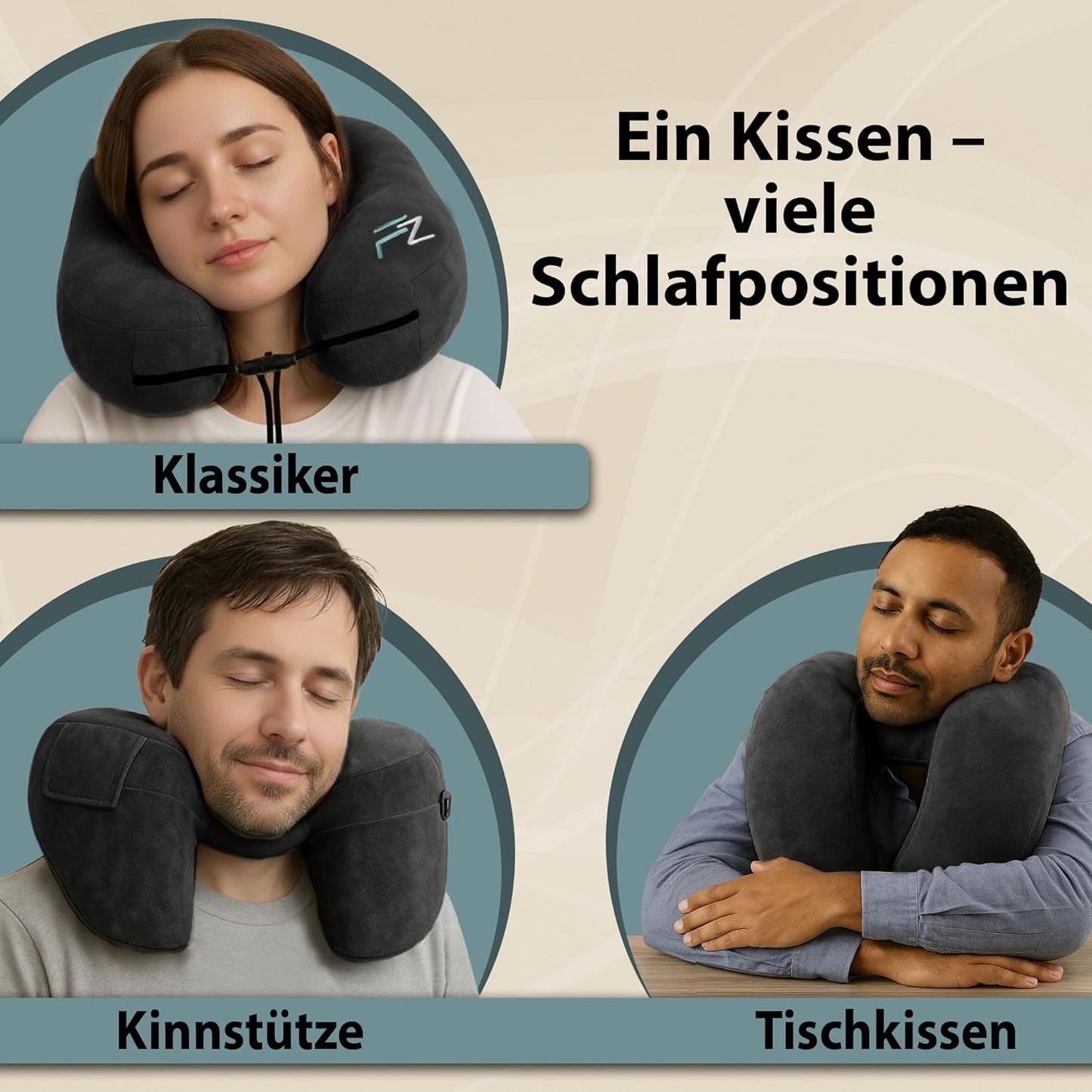 Air Pillow, 2) Schwarz - Grösse L