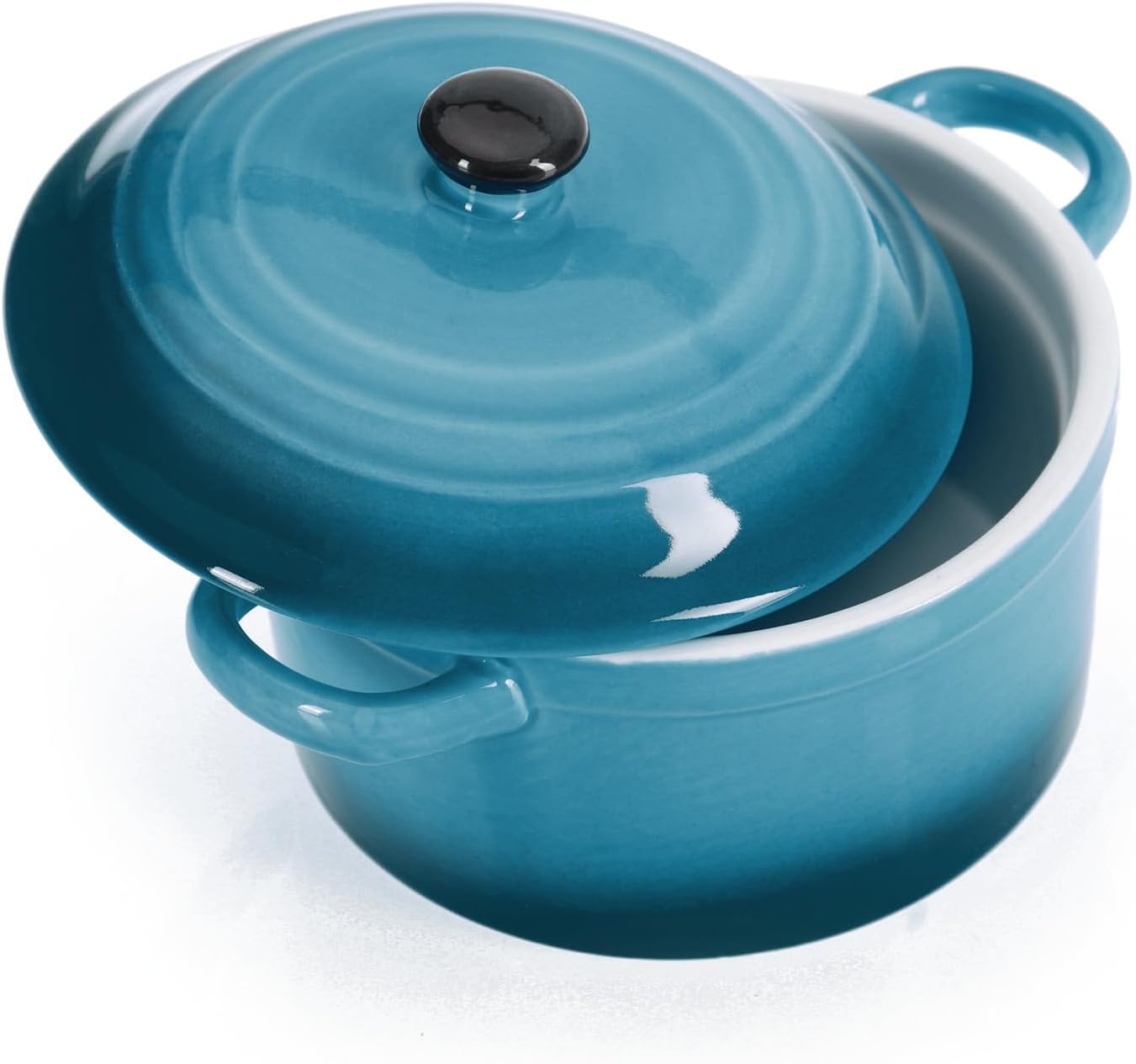 4-teiliges Auflaufformen-Set mit Deckel, 4 Stück - Blau