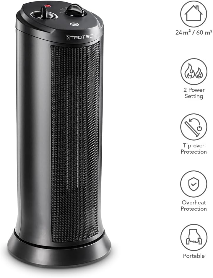 Turmheizlüfter TFC 19 E mit Thermostat, 1.200 W / 2.000 W