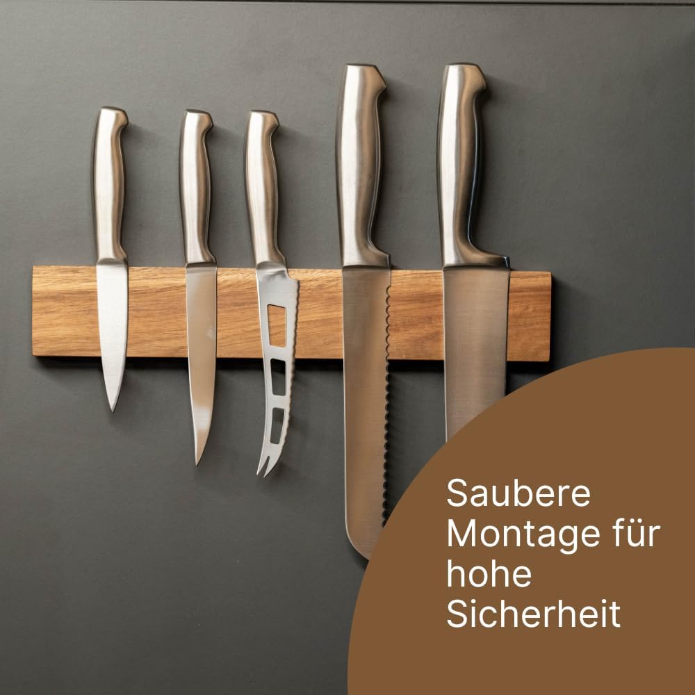 Magnetische Messerleiste, Akazienholz