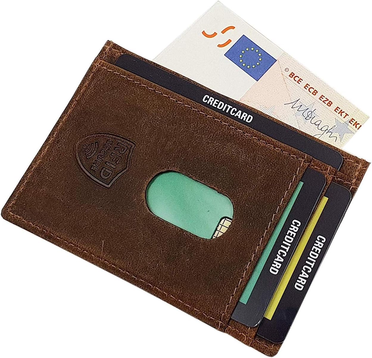 Portemonnaie mit Kartenetui und RFID, Braun