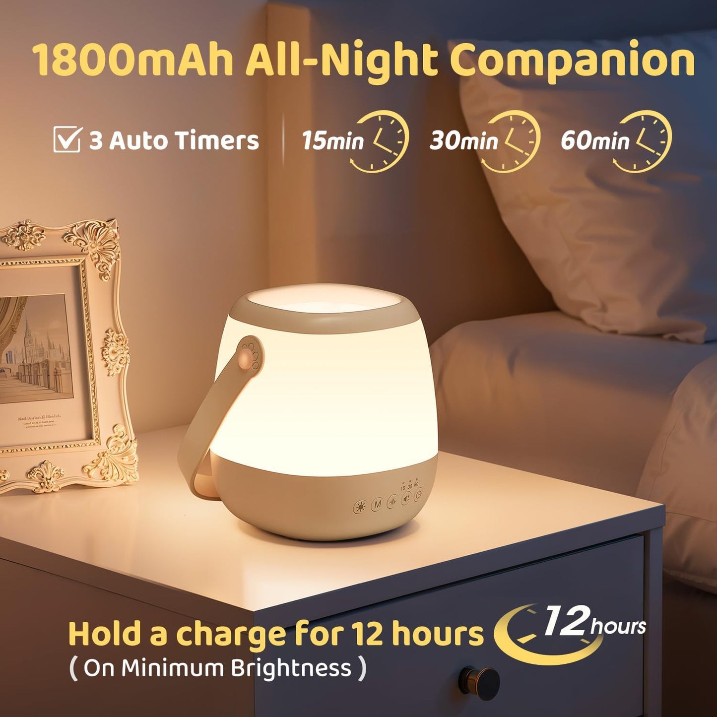 Nachtlicht mit White Noise und Timer
