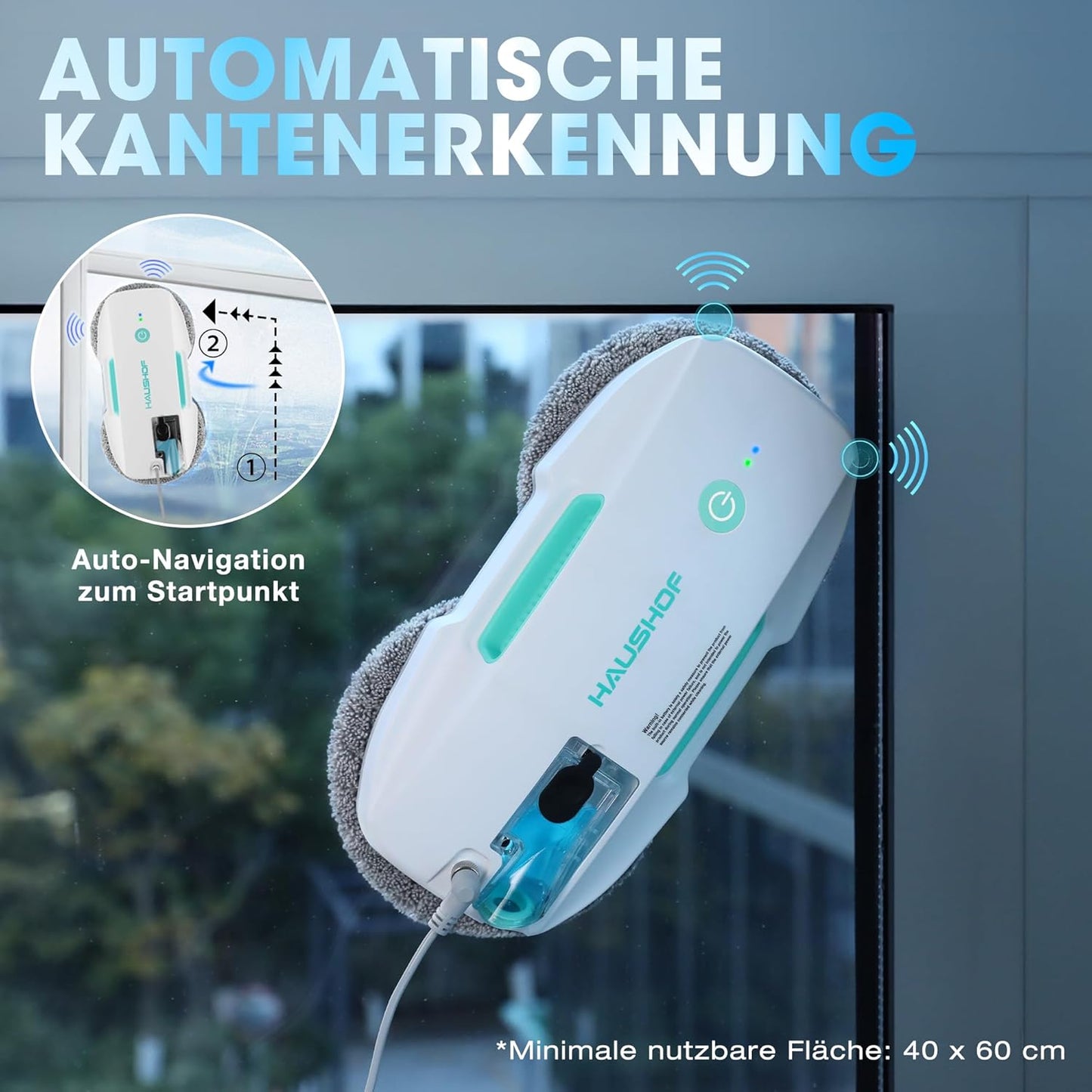 Fensterputzroboter HH24048 mit Sprühfunktion & Fernbedienung