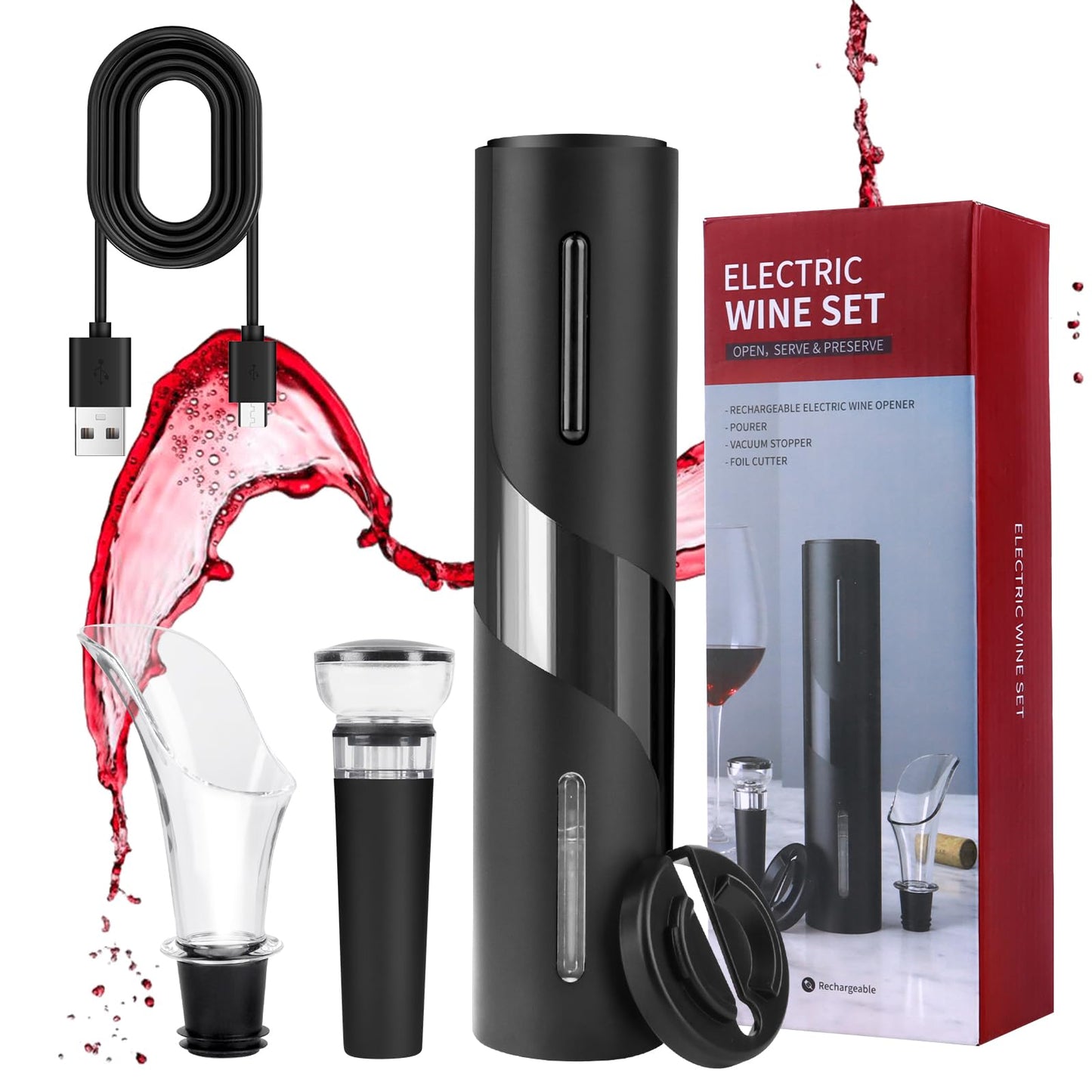 Elektrisches Weinflaschenöffner-Set