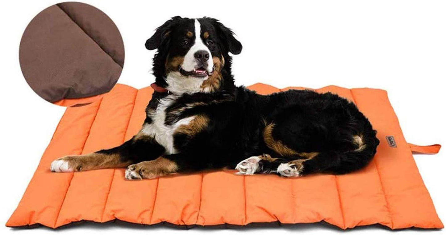 Wasserdichte Hundematte für Outdoor-Reisen, Orange/Grau