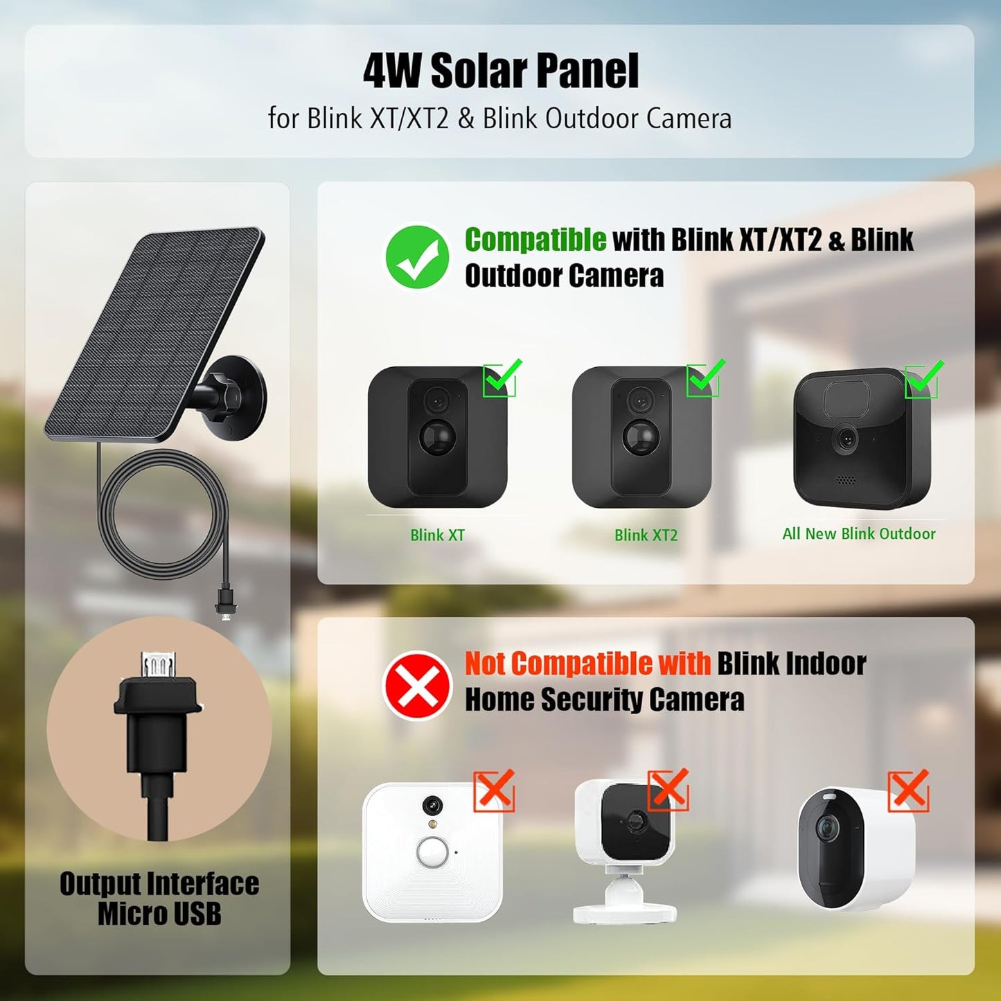 Solarpanel für Blink Outdoor-Kamera