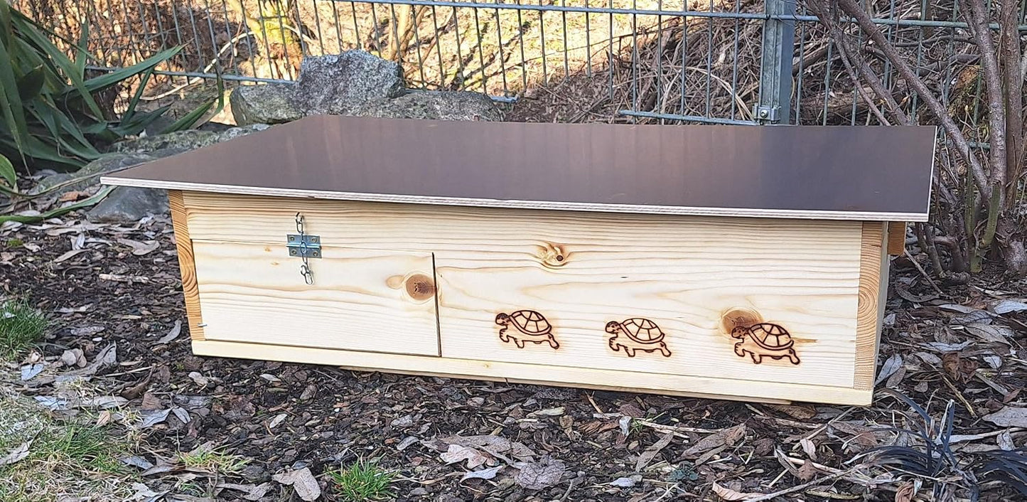 Schildkrötenhaus SH9 mit Boden und Tür, Lasiert