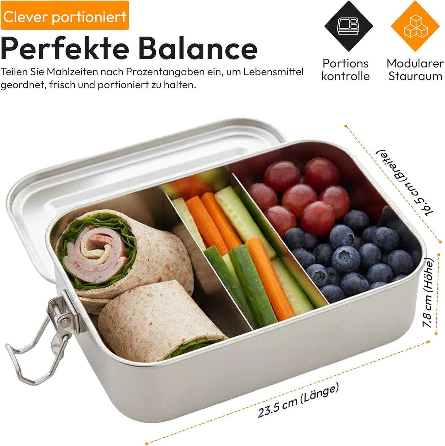 Auslaufsichere Bento-Box, D: 2400 Ml