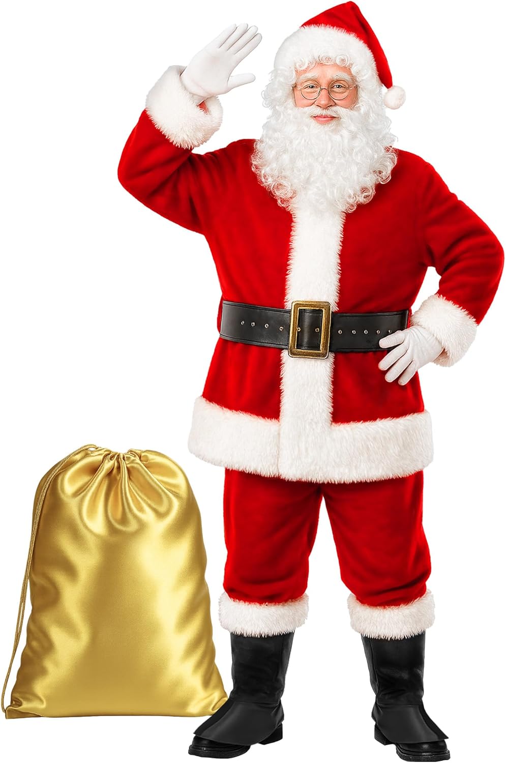 10-teiliges Weihnachtsmann Kostüm, XXL