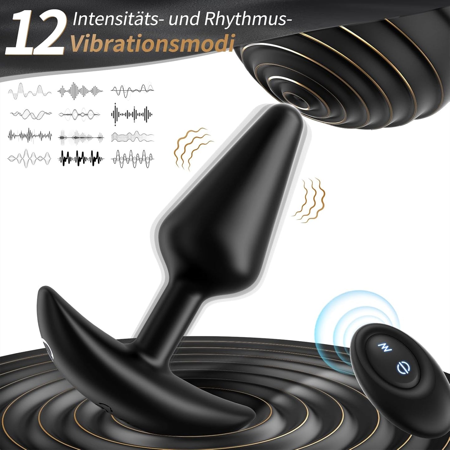 3er Prostata-Vibratoren-Set mit 12 Modi, Anker - Analplugs