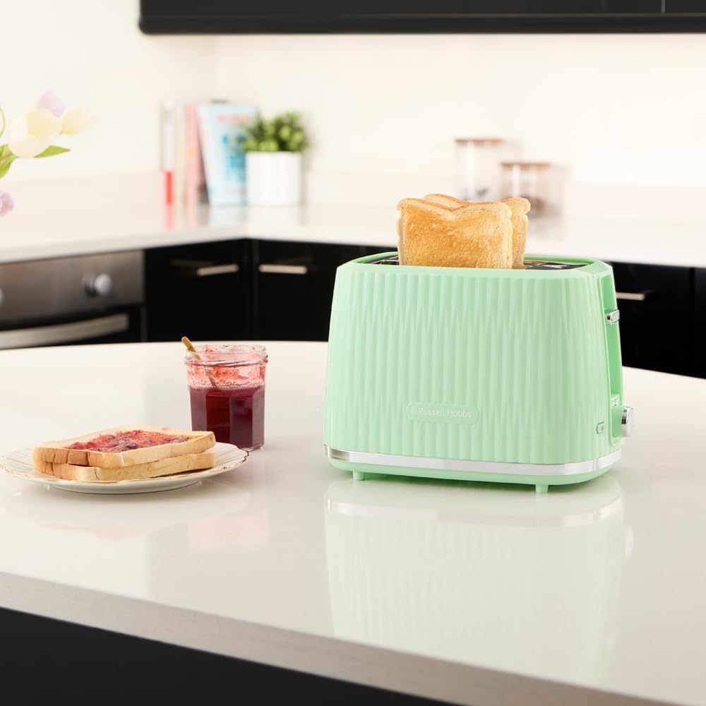 Eden Toaster für 2 Scheiben (mit Brötchenaufsatz), Pistazie