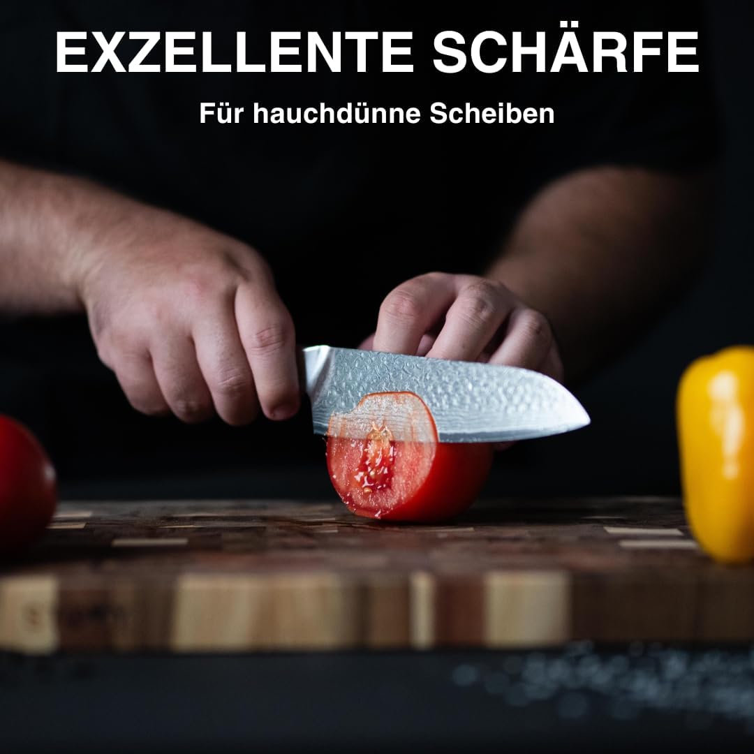 Damast Santokumesser mit VG10 Stahl, Damast Santokumesser 1.0