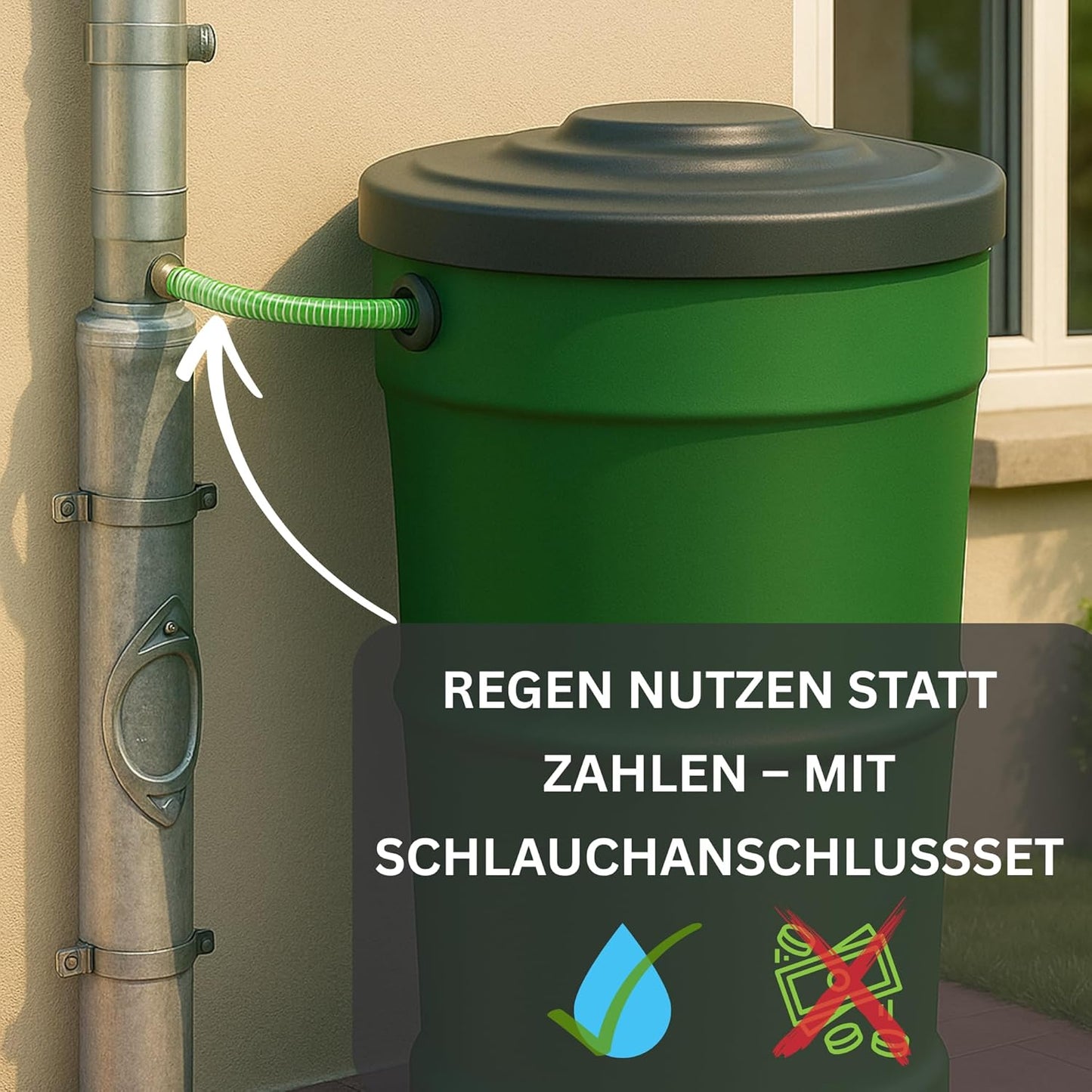 Schlauchanschluss-Set für Regenwassersammler