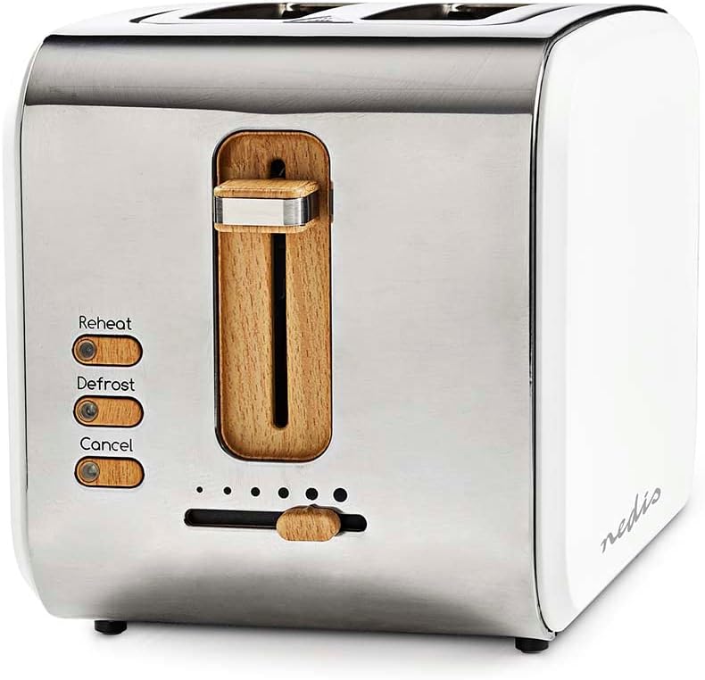Toaster Soft-Touch mit Auftau- und Aufwärmfunktion, Weiss
