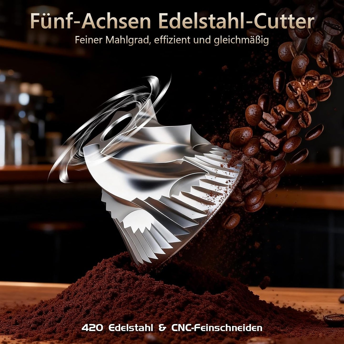 Manuelle Kaffeemühle mit 30 Mahlstufen