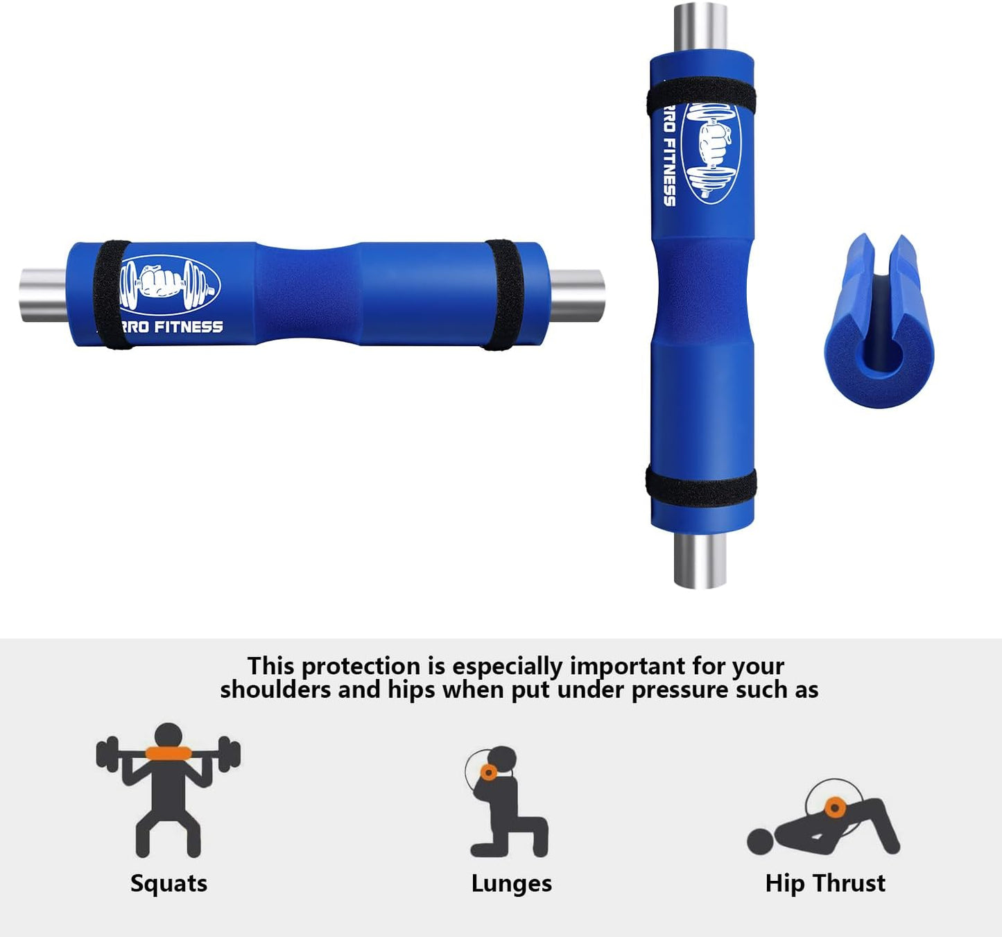 Langhantel Nackenpolster, Blau