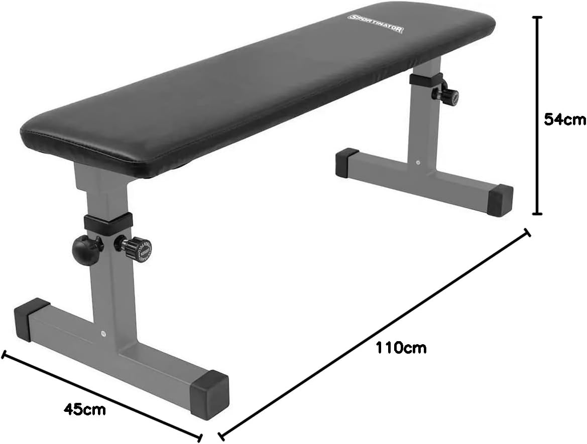 Verstellbare Hantelbank für Krafttraining (bis 200 kg), Grau