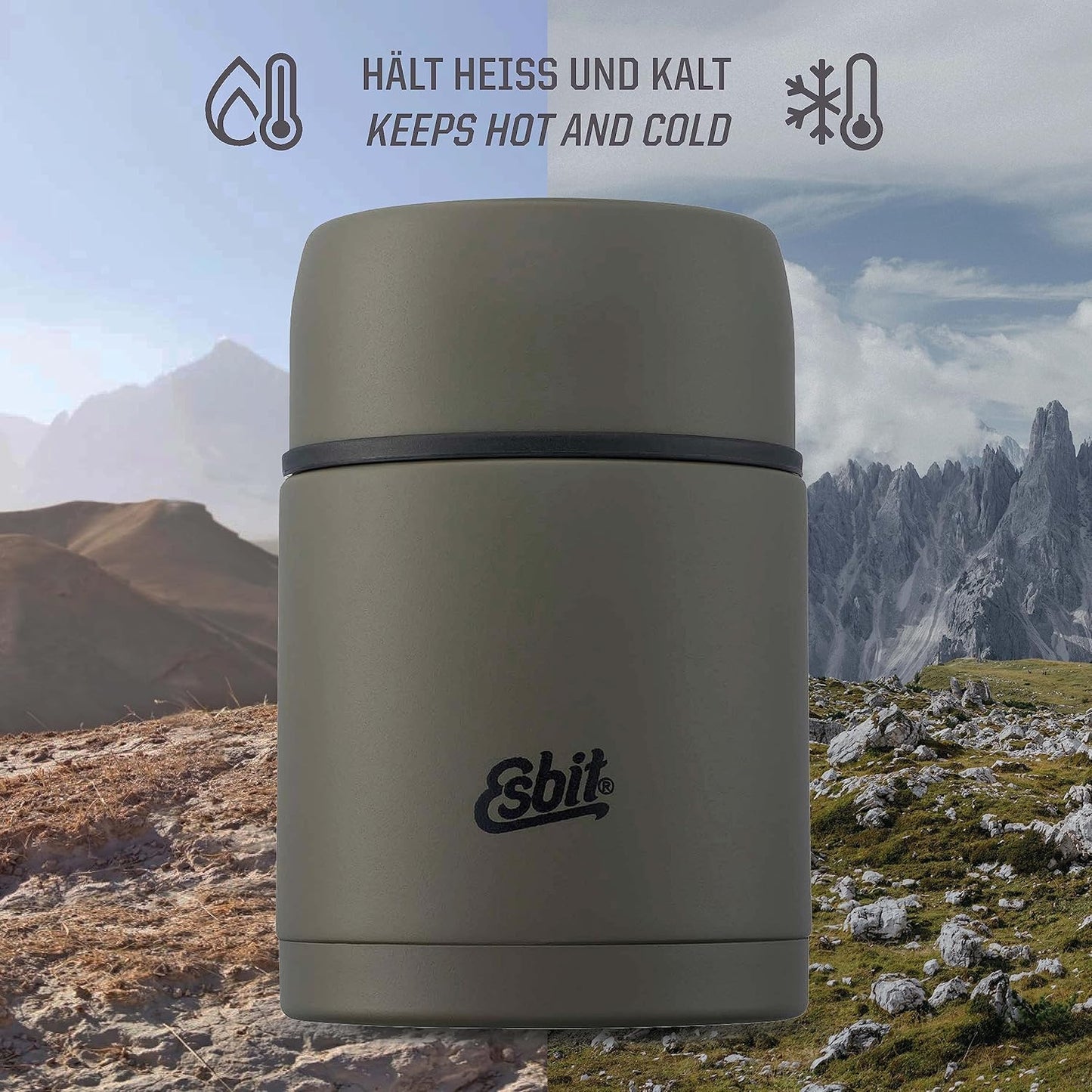 Isolier-Foodbehälter, Olivgrün 500 ml