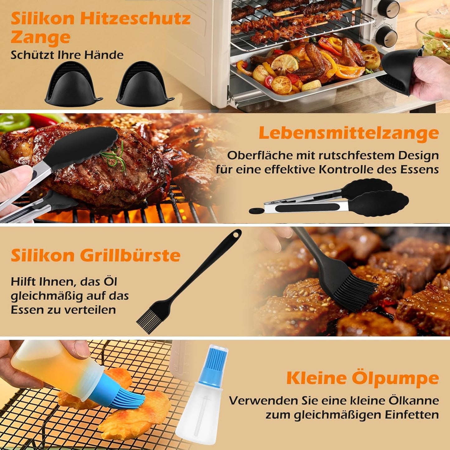 25-teiliges Heissluftfritteuse-Zubehör-Set