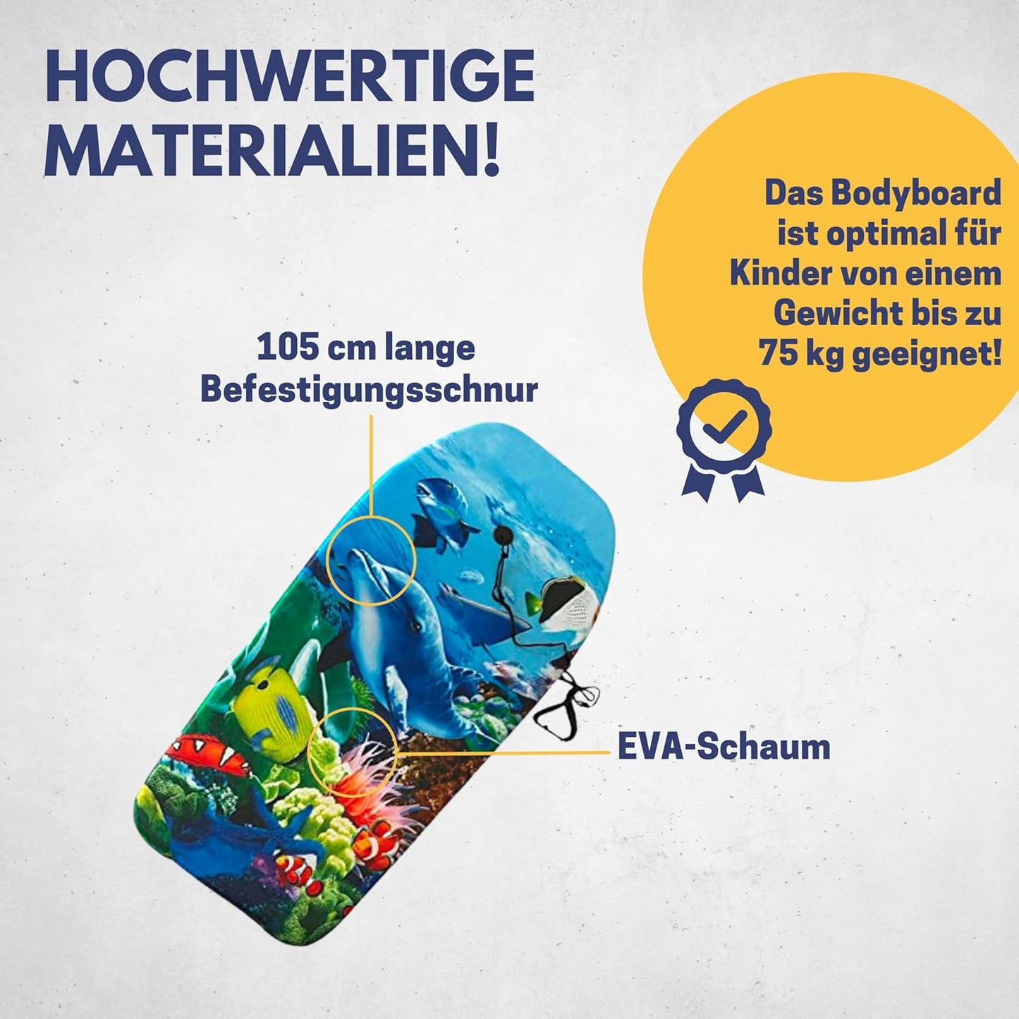 Bodyboard für Kinder, Delfin