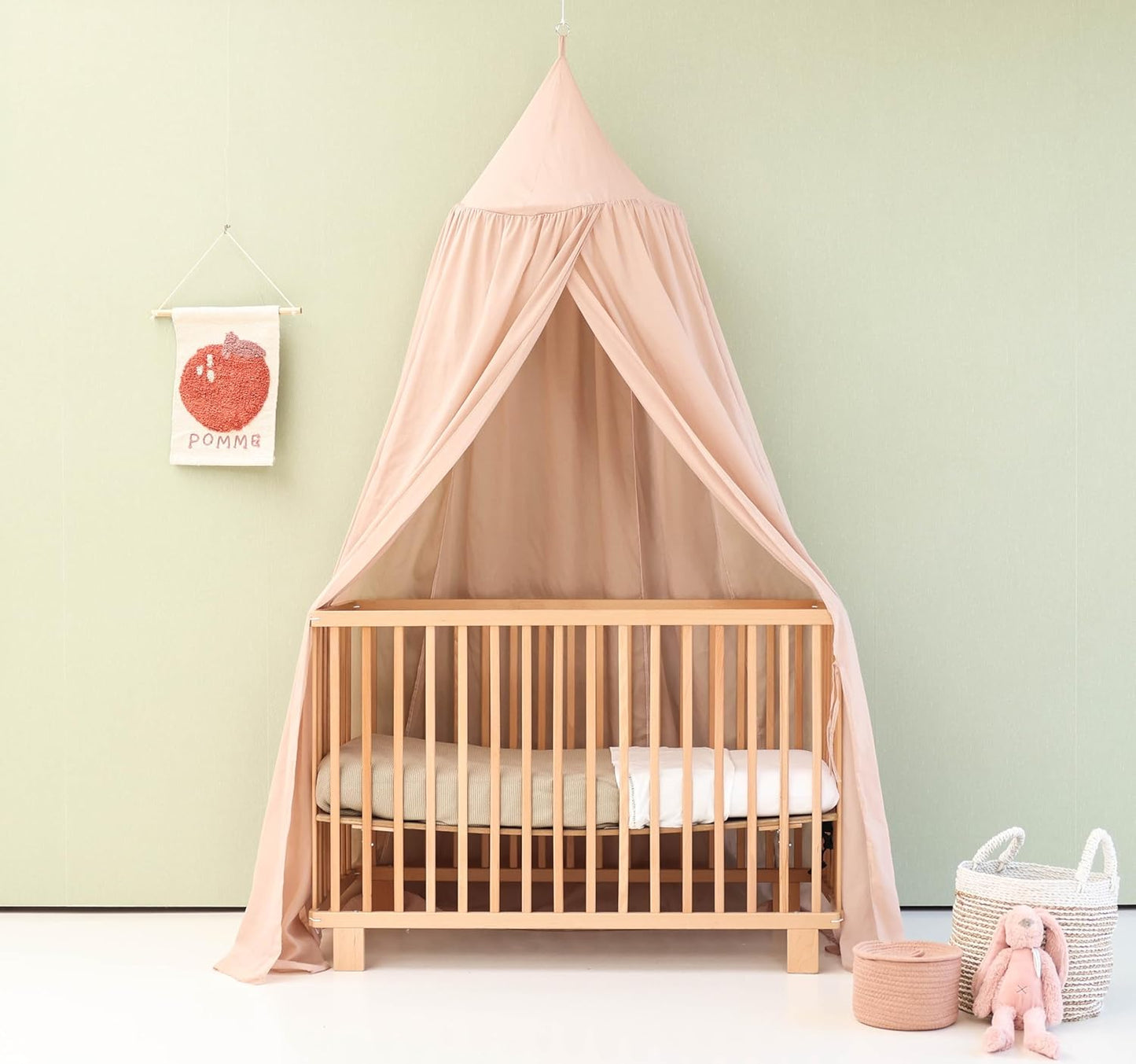 Hängender Betthimmel für Kinderzimmer, Nougat 55 x 240 x 420 CM