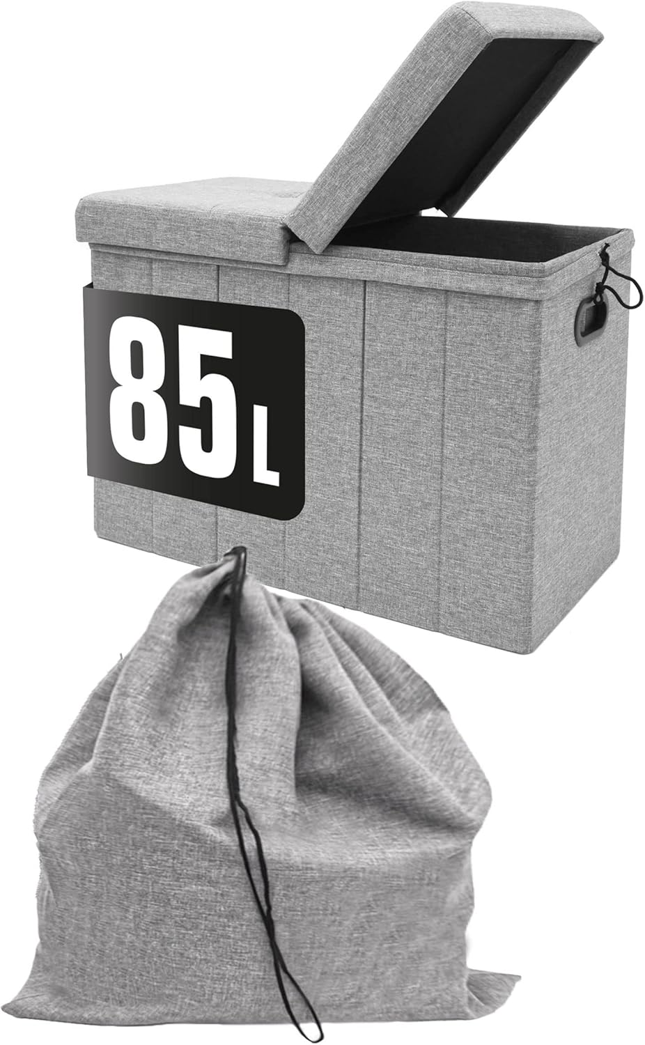 Wäschekorb0, Wäschekorb mit Sitz & Wäschesack