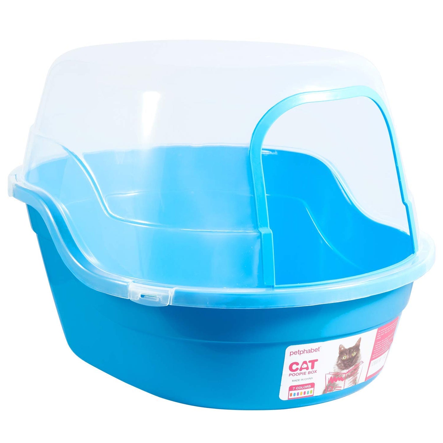 Jumbo Katzentoilette mit Abdeckung, Blau