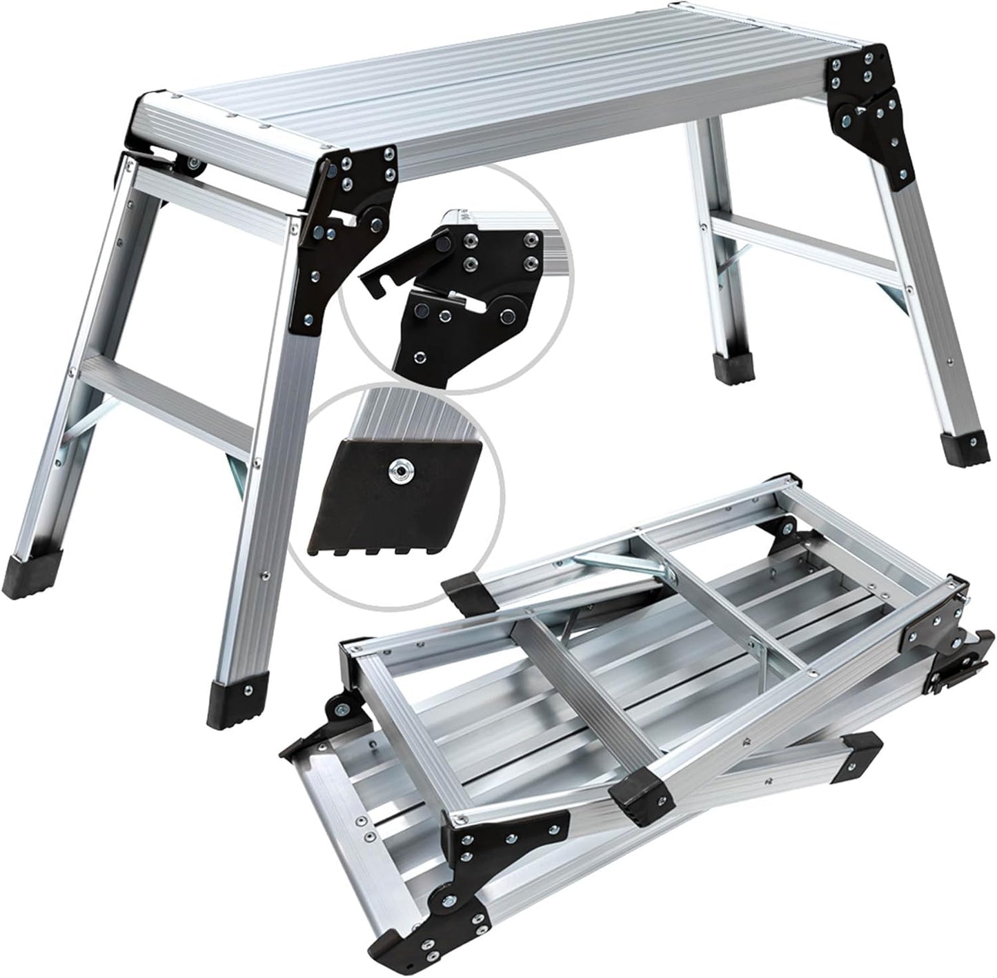 Klappbare Arbeitsplattform CF-107A, Silber/Schwarz