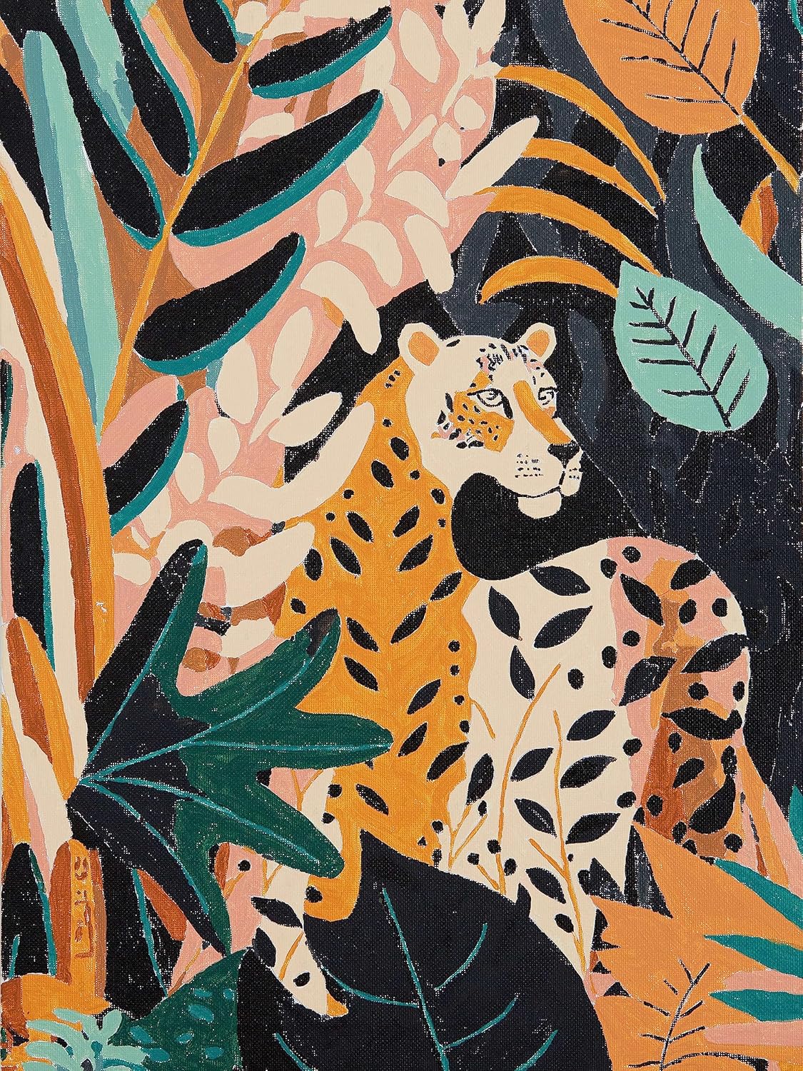 Malen nach Zahlen - Blumendesign, Jungle Cat